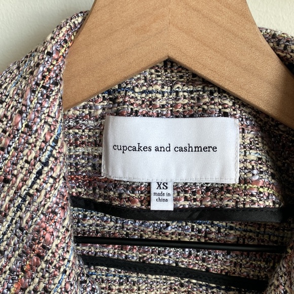 Cupcakes & cashmere cantor tweed multicolor jacket Sz xs nwt - Picture 4 of 9
